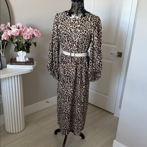H&M Leopard Print Maxi Dress